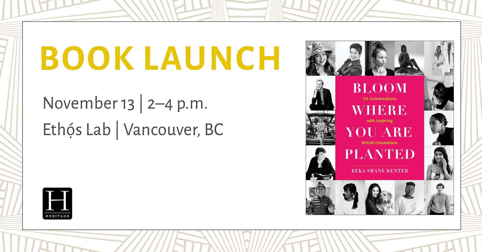 Vancouver Book Launch: Bloom Where You Are Planted