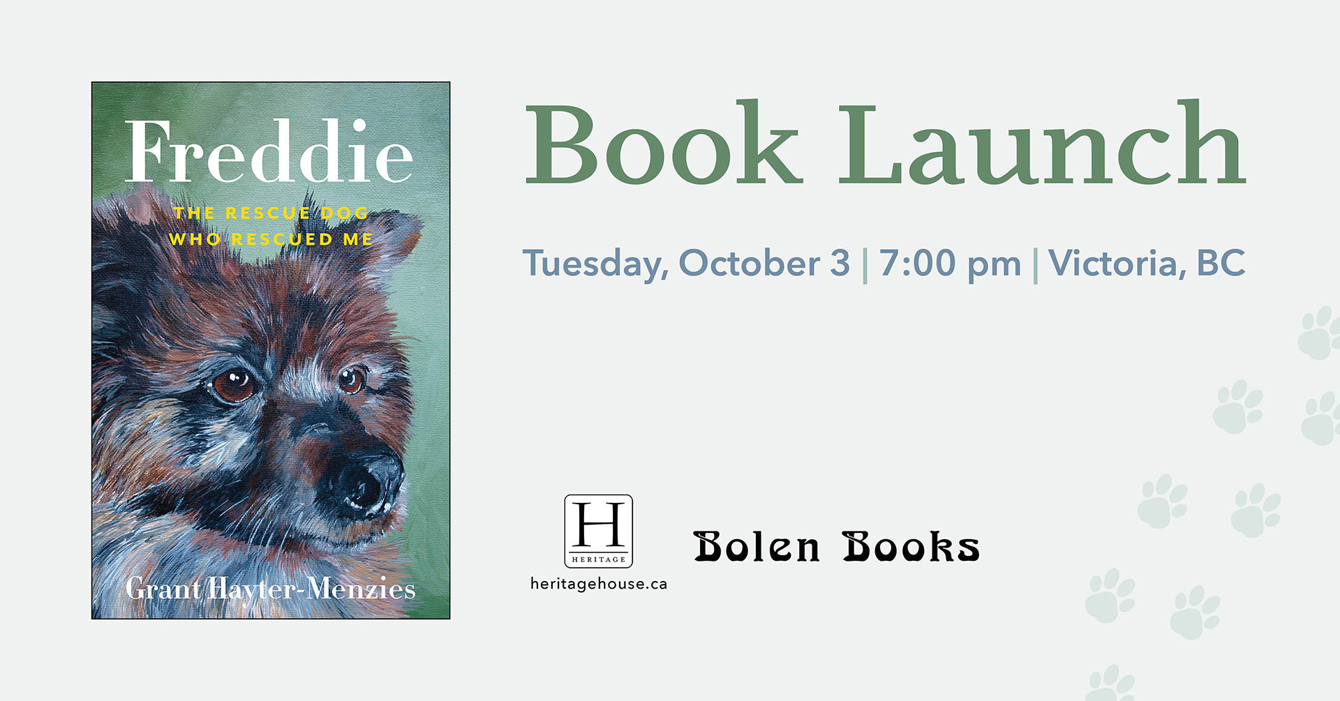 Book Launch: Freddie by Grant Hayter-Menzies • Victoria, BC