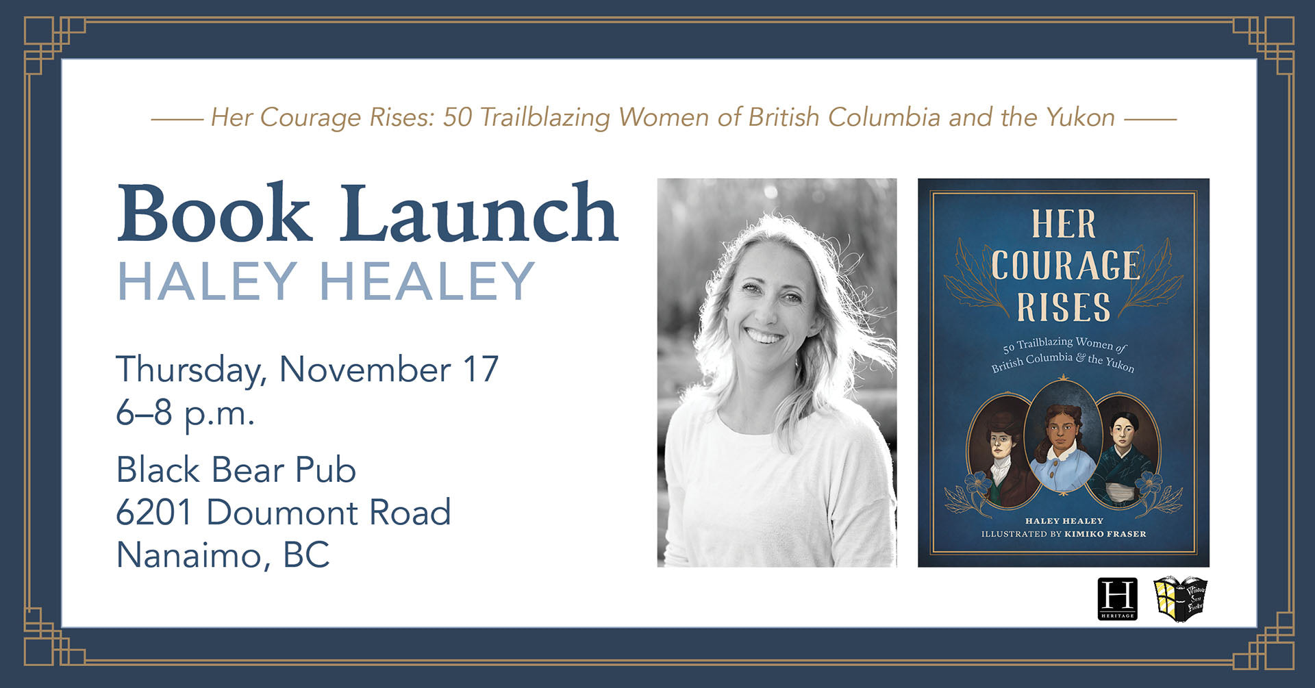 Book Launch: Haley Healey | Her Courage Rises | Nanaimo, BC