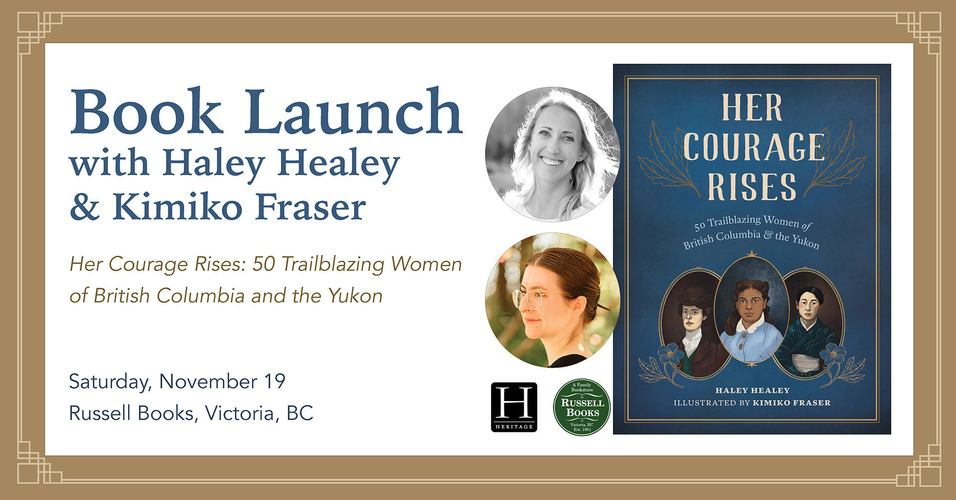 Victoria Book Launch: Her Courage Rises | Nov. 19, 2022