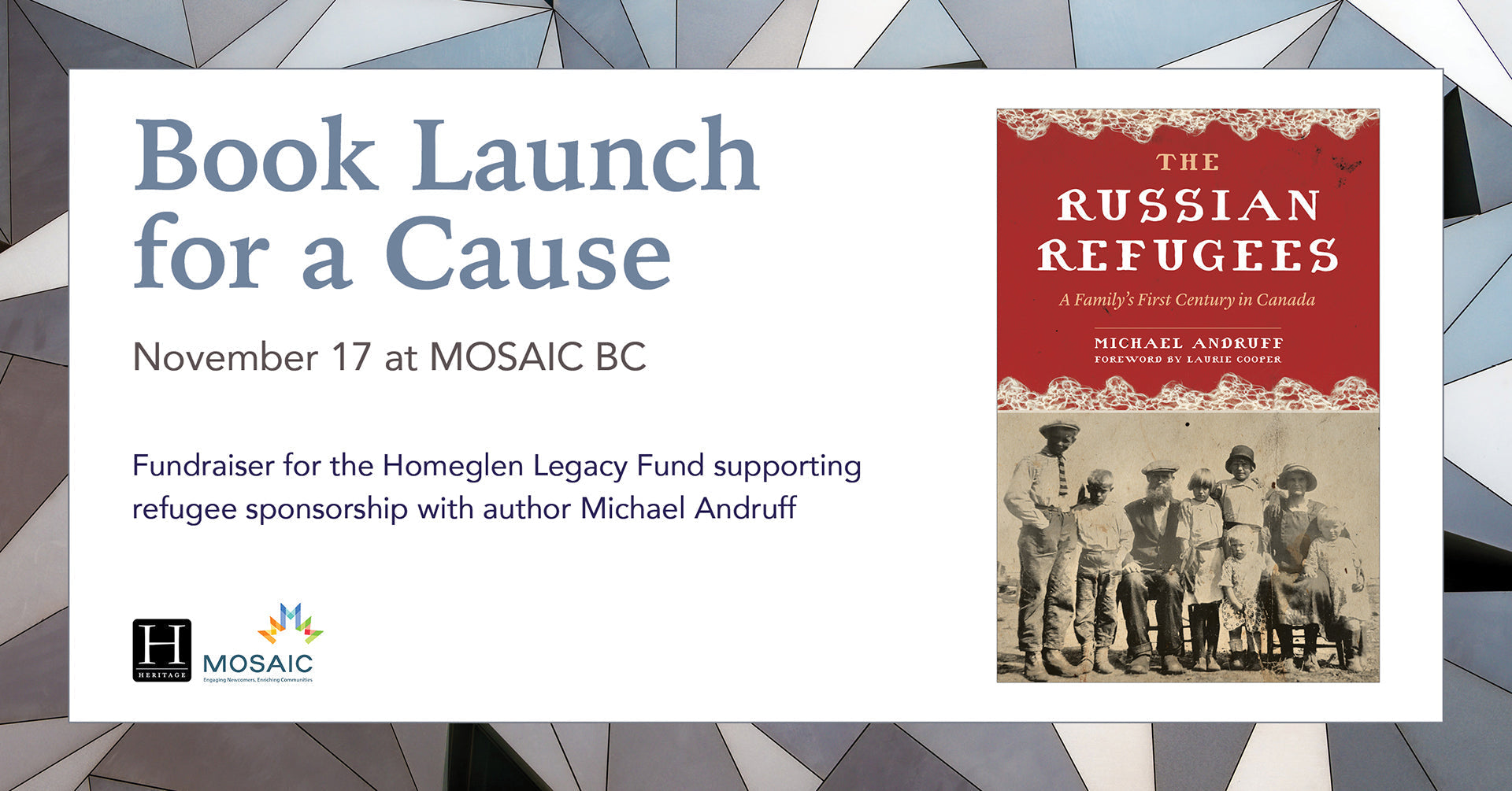 Book Launch for a Cause: ‘The Russian Refugees’ launch with MOSAIC BC