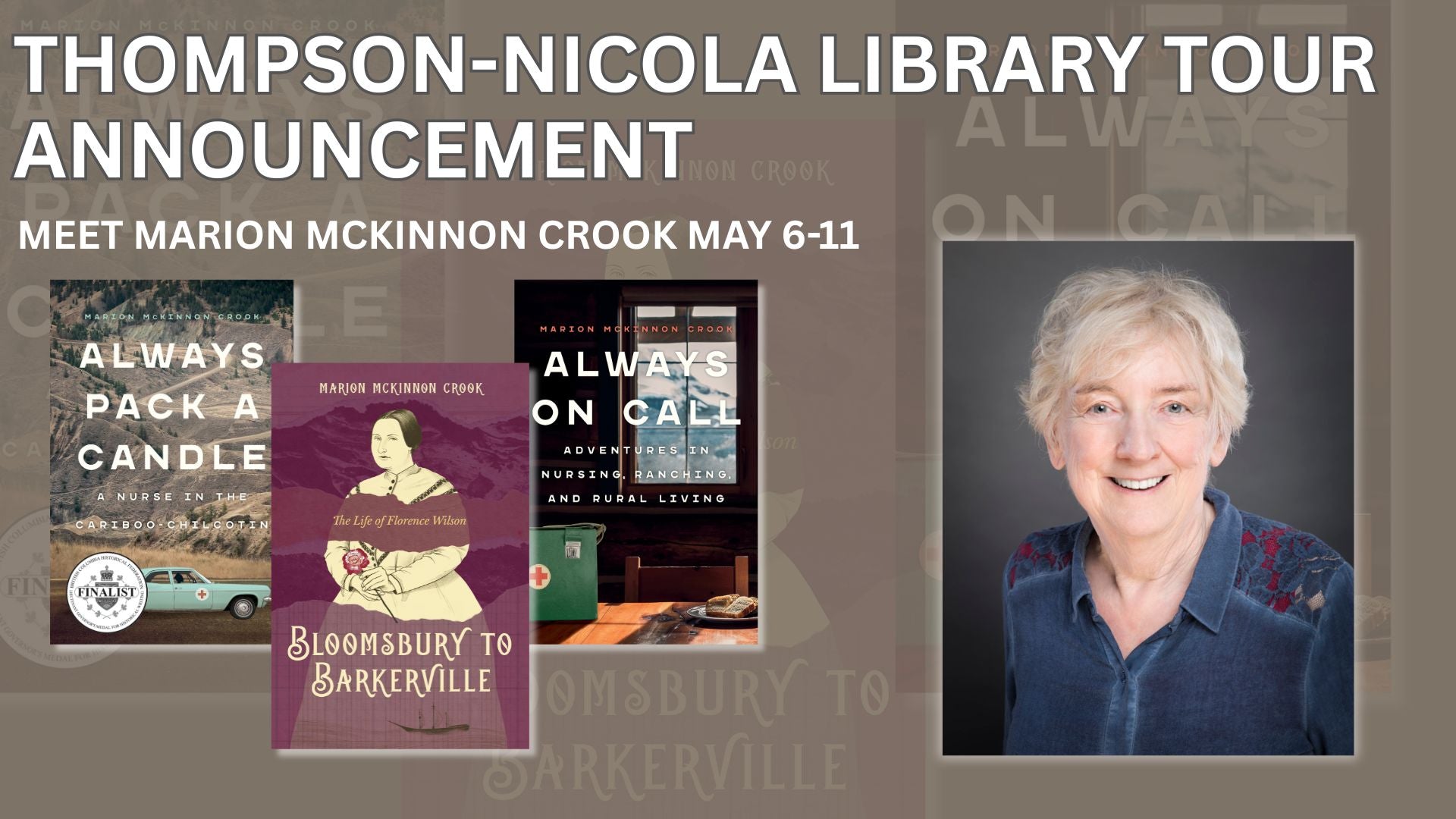 Library Tour! Meet Marion Crook across the Thompson-Nicola region this May | BC