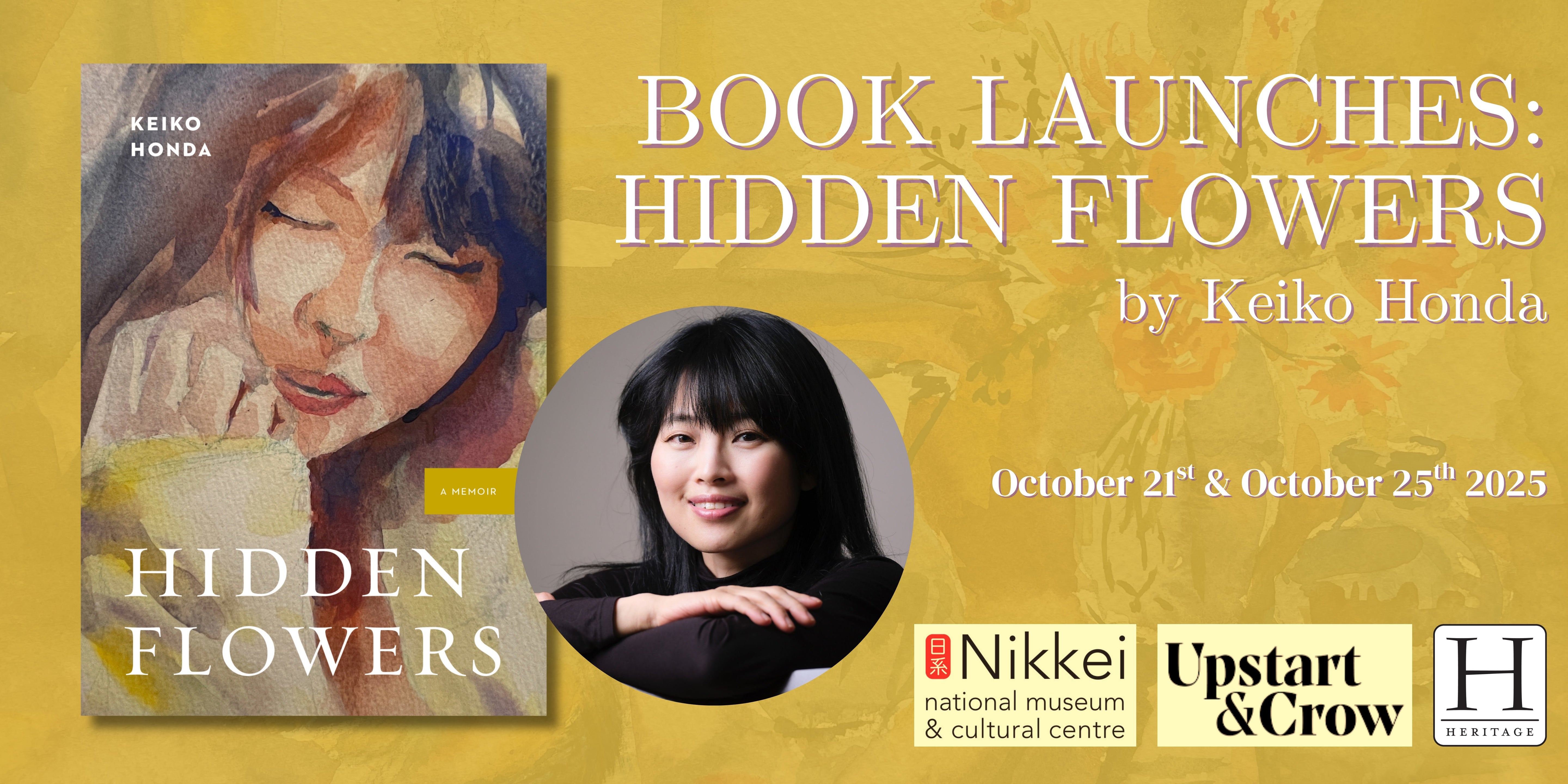 Hidden Flowers Book Launches at Upstart & Crow and Nikkei Cultural Museum | Vancouver BC