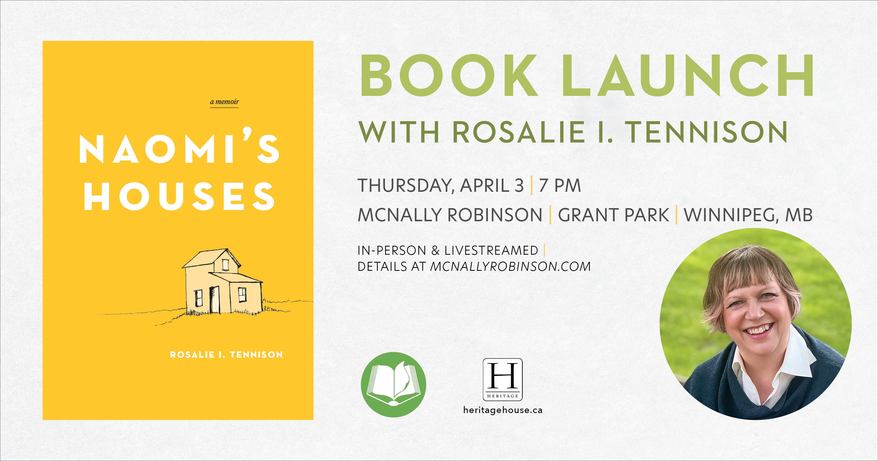Book Launch: Naomi's Houses | April 3 | Winnipeg, MB